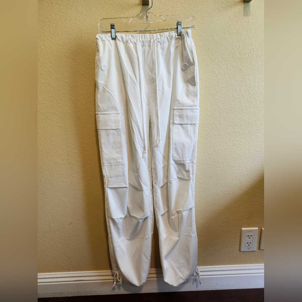 SHEIN White Cargo Style Pants